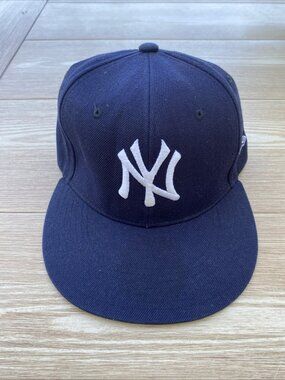 NY New York Yankees Mens Baseball Hat Muka MLB Authentic Hat Size  7 1/2 Fitted